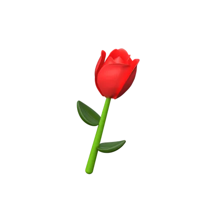 Flor rosa  3D Icon