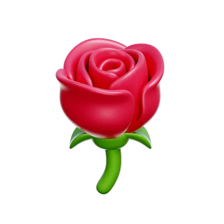 Flor rosa  3D Icon