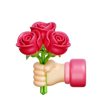 Flor rosa  3D Icon