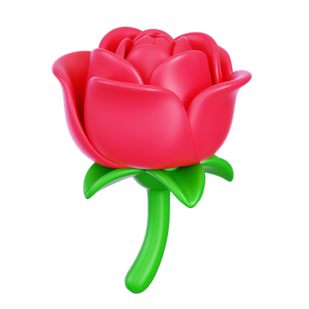 Flor rosa  3D Icon