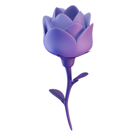 Flor rosa  3D Illustration