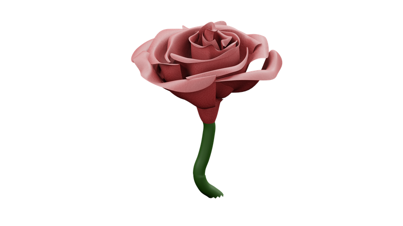 Flor rosa  3D Illustration