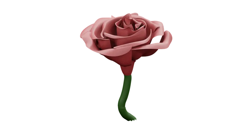 Flor rosa  3D Illustration