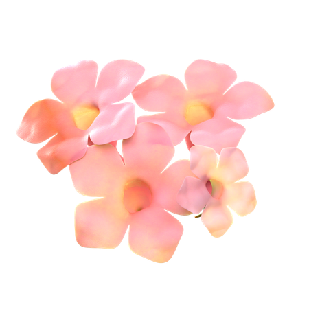 Flor rosa natural  3D Icon