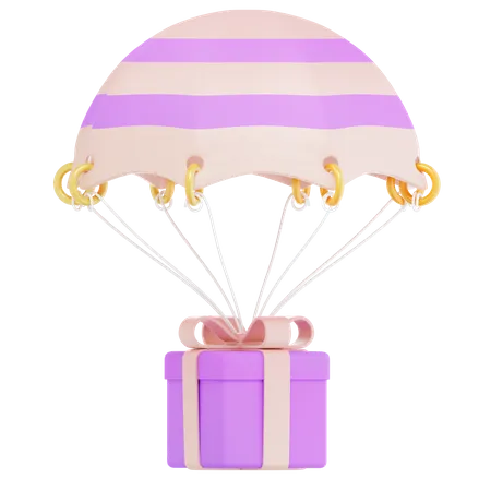 Rosa geschenk fliegen  3D Icon