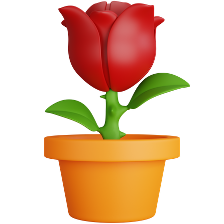 Planta rosa  3D Icon