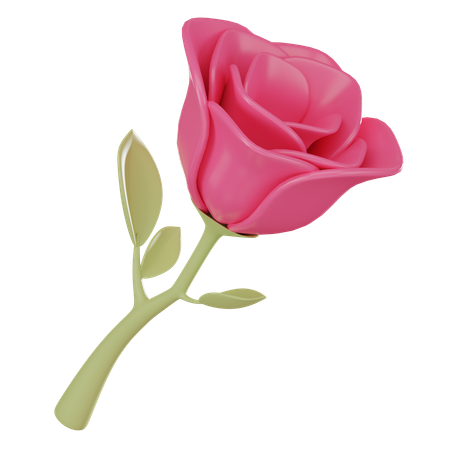 Rosa roja  3D Icon