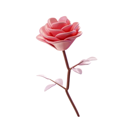 Rosa roja  3D Illustration