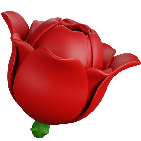 Rosa roja  3D Icon