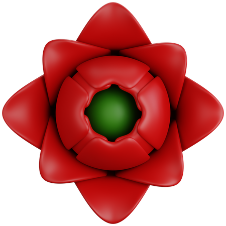 Rosa roja  3D Icon