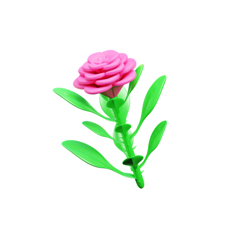 Rosa de san valentín  3D Icon