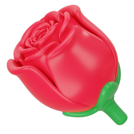 Rosa vermelha  3D Icon