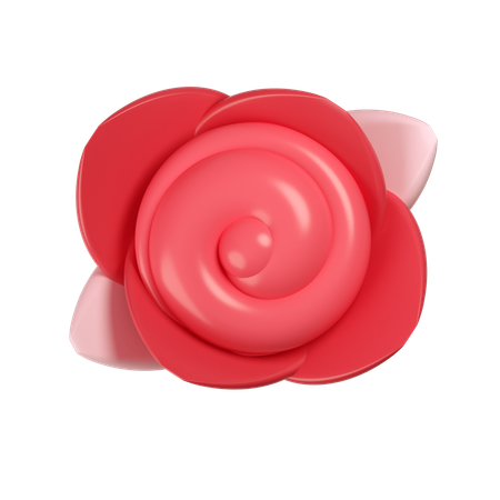 Rosa vermelha  3D Icon