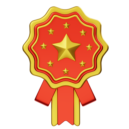 Insigne de ruban rosette  3D Icon