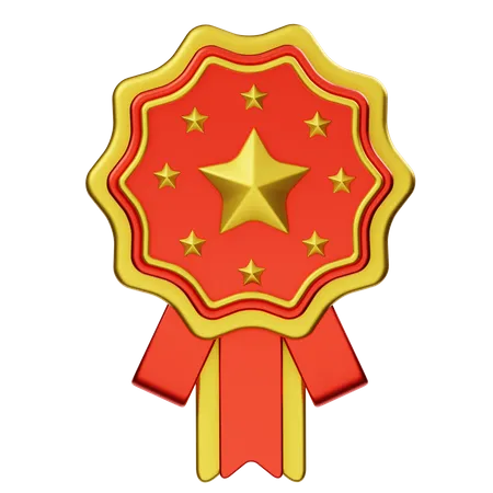 Insigne de ruban rosette  3D Icon