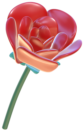 Rose  3D Icon