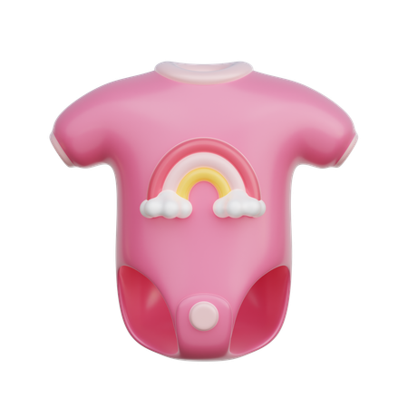 Combinaison bébé rose  3D Icon