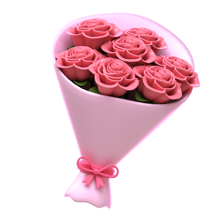 Rose Bouqet  3D Icon