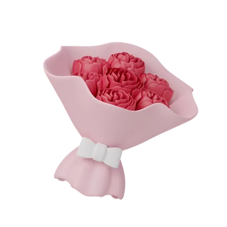 3 D Icon Rose Bouquet Icon Set Of Valentines Day And Love Anniversary Valentines Day 3 D Illustration 3 D Element 3 D Rendering Graphic Elements Design Element Icon Design 3D Icon