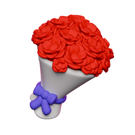 Rose bouquet  3D Illustration