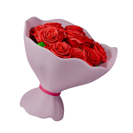 Rose Bouquet  3D Icon