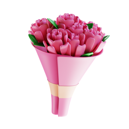 バラの花束  3D Icon