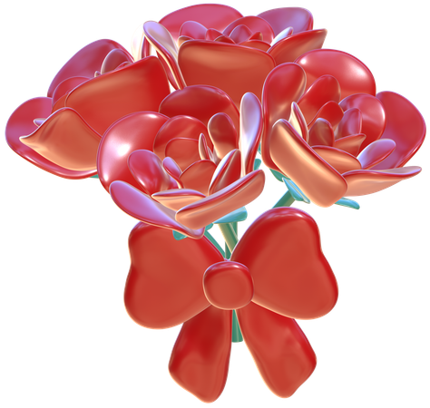 バラの花束  3D Icon