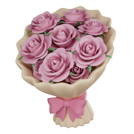 Rose Bouquet  3D Icon