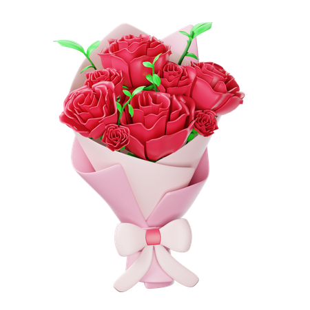 Rose Bouquet  3D Icon