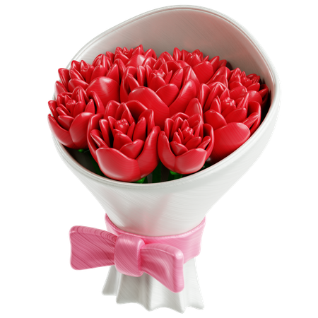 Rose Bouquet  3D Icon