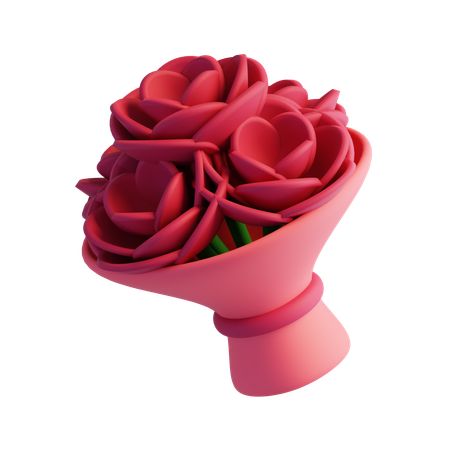 Rose Bouquet  3D Icon