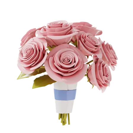 Rose bouquet 3D Illustration