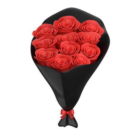 Rose Bouquet 3D Illustration