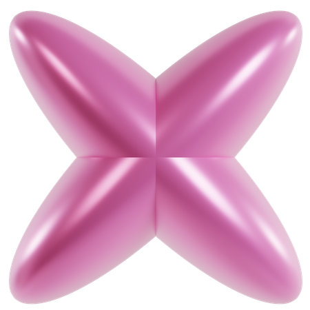 Design géométrique brillant rose  3D Icon