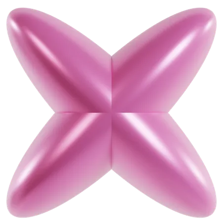 Design géométrique brillant rose  3D Icon