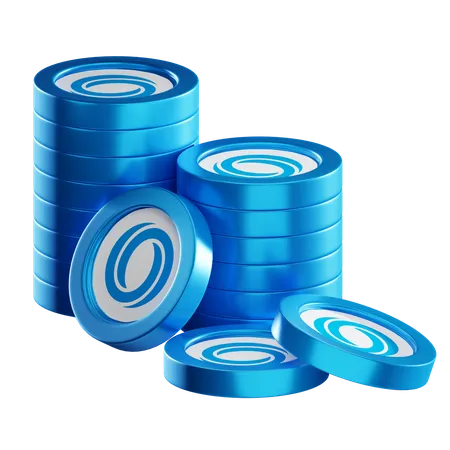 Rose Coin Stacks  3D Icon