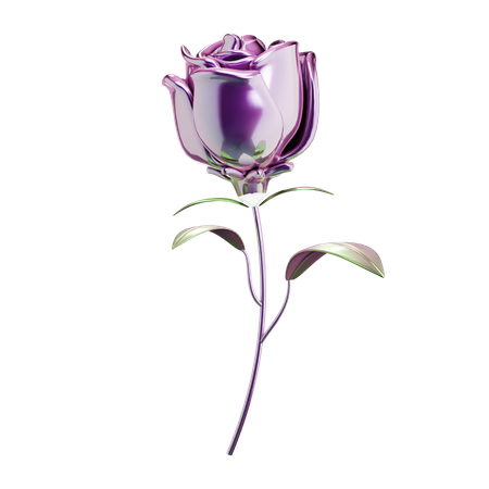 Rose d'aspect métallique  3D Icon