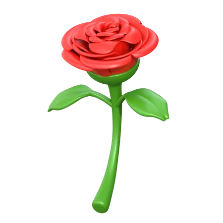 Rose Flower 3 D Icon 3D Icon