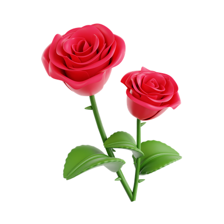Rose Flower  3D Icon