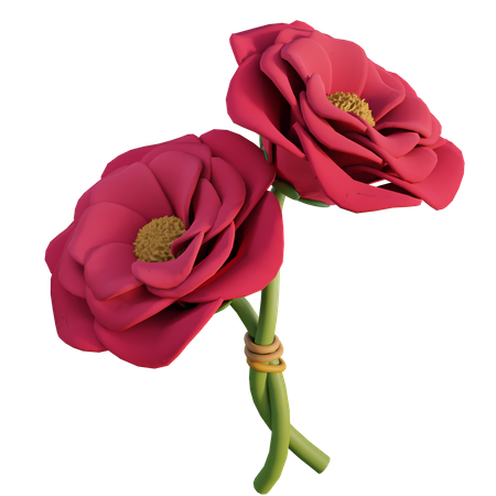 Rose Flower  3D Icon