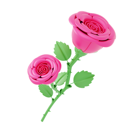 Rose Flower  3D Icon