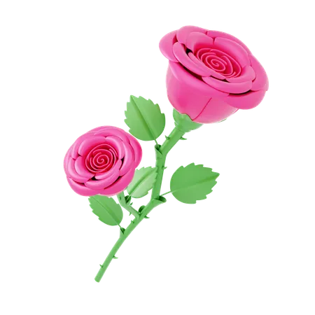 Rose Flower  3D Icon