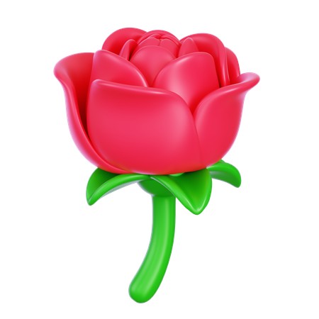 Rose Flower  3D Icon