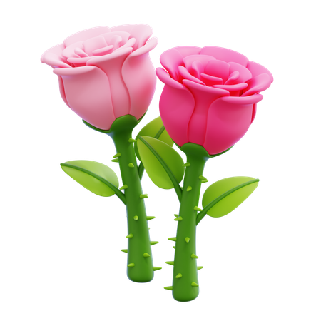 Rose Flower  3D Icon