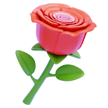 Rose Flower  3D Icon