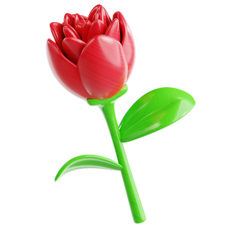 Rose Flower  3D Icon