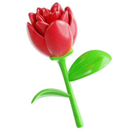 Rose Flower  3D Icon