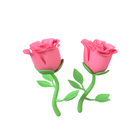 Rose Flower  3D Icon