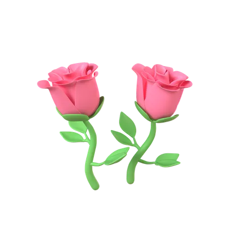 Rose Flower  3D Icon