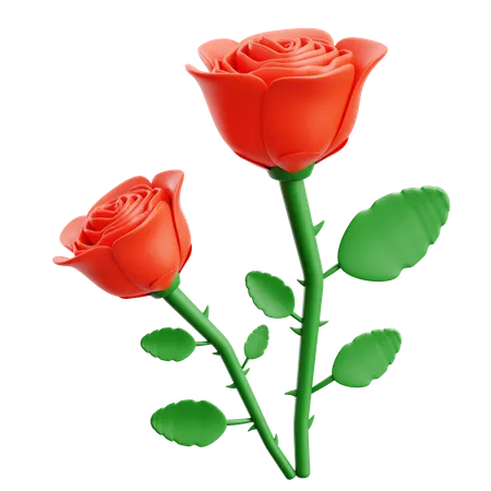 Rose Flower  3D Icon